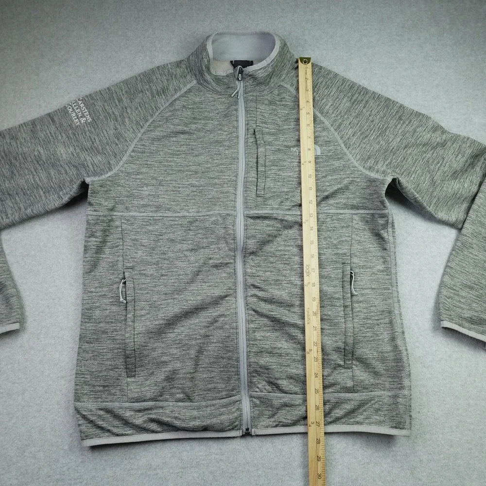 The North Face Jacket Mens Large Gray Heather Skyline Full Zip Fleece